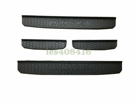 MOPAR 4 Door Black Molded Door Sill Guards for 18-21 JEEP WRANGLER (JL)