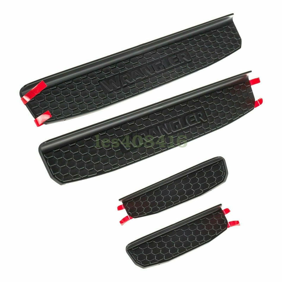 MOPAR 4 Door Black Molded Door Sill Guards for 18-21 JEEP WRANGLER (JL)