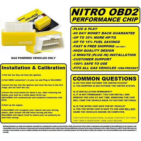 NitroOBD2 Performance Chip Tuning Box Chevrolet Silverado 1500 Impala 1996-2020