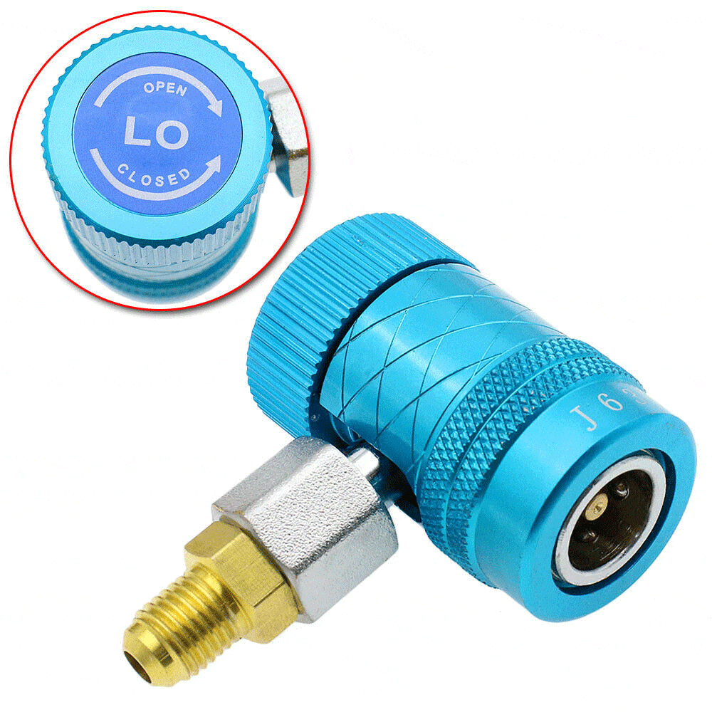 Quick Connector Refrigerant Air Conditioning Adapter Replacement Adapter,1/4" R1234yf Manual Couplers Connector Adapters-2Pack