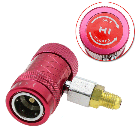 Quick Connector Refrigerant Air Conditioning Adapter Replacement Adapter,1/4" R1234yf Manual Couplers Connector Adapters-2Pack