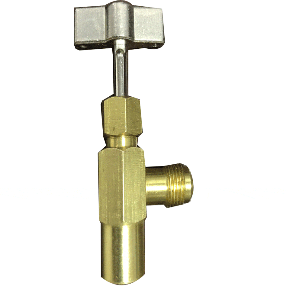R-134a AC Can Tap | 1/2" ACME Thread Brass Refrigerant Opener Adapter Tool