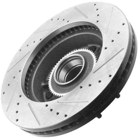 Front Black E-Coat Brake Rotor & Ceramic Pads For Ford E-150 E-250 E-350