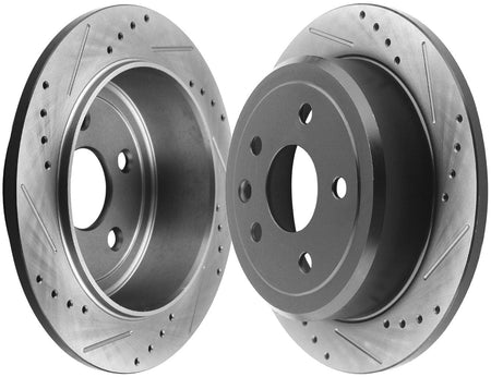 Rear Drilled Disc Brake Rotors For Nissan LEAF 350Z Rogue Infiniti G35 Juke