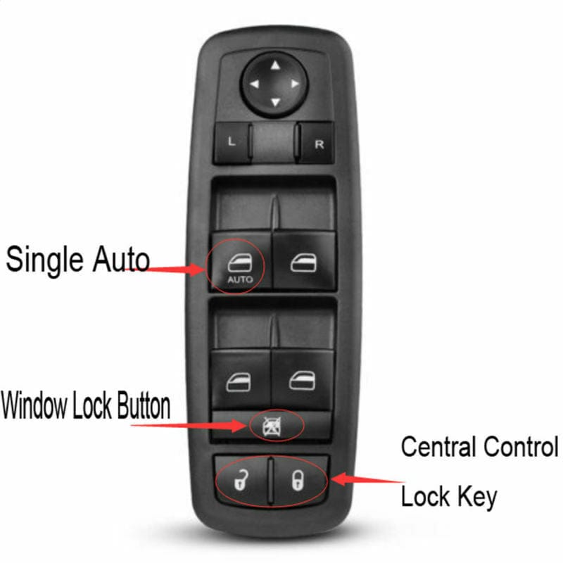 Left Side Power Window Switch for 2008-2012 Jeep Liberty 2008-2012 Dodge Nitro
