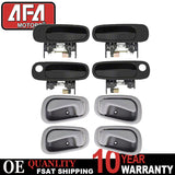 Inside Outside Front And Rear Black Door Handles for Chevy Prizm Toyota Corolla