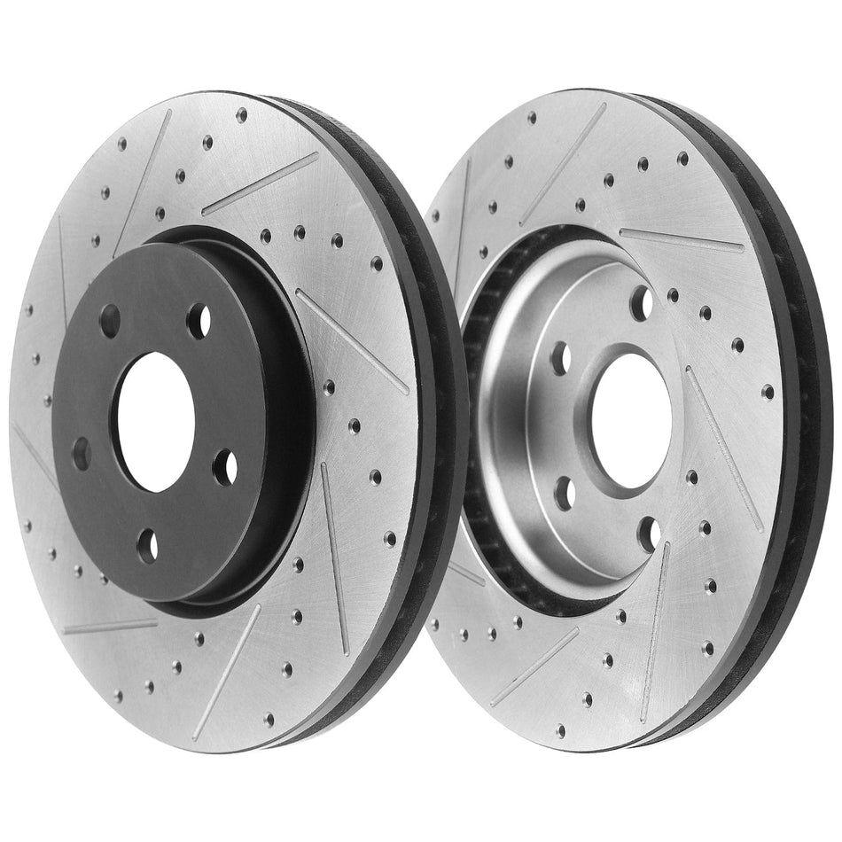 Front Drilled Brake Rotors & Brake Pads for 2002 2003 2004 Infiniti I35