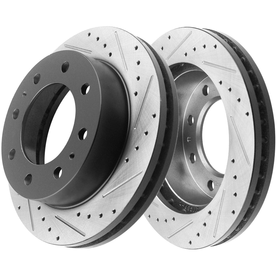 Front E-coate Brake Rotors & Pads for Chevy Avalanche 2500 Express 2500 Silvera
