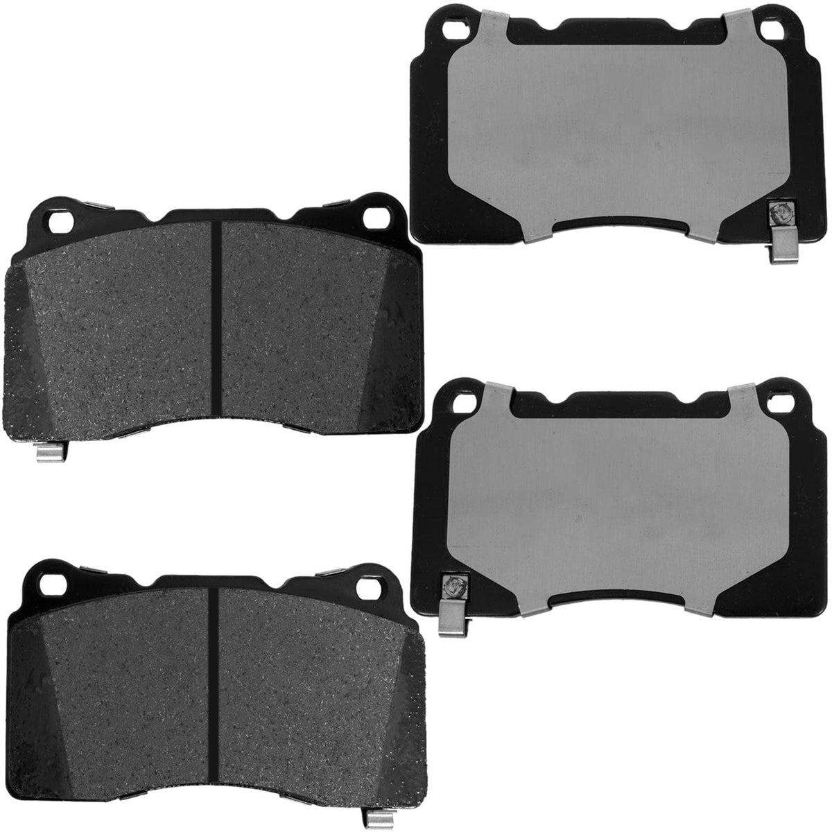 MotorbyMotor Front Ceramic Brake Pads with Hardware Kits & CLEANER DOT4 FLUID for Buick Regal Sportback Tourx, Caillac ATS CT6 CTS STS XTS,Chevrolet Camaro Corvette, Ford GT Mustang, Hyundai Genesis Coupe