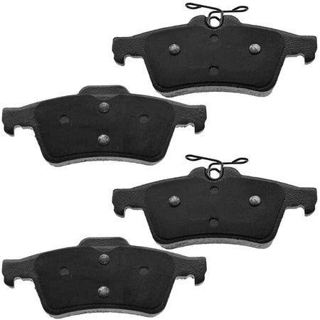 MotorbyMotor Rear Ceramic Brake Pads with Hardware Kits for Chevrolet Cobalt, Ford Escape Focus Transit Connect, Jaguar S-Type Super V8 Vanden Plas XF XJ XJ8 XJR XK XKR