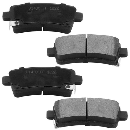 Rear Ceramic Brake Pads w/Hardware Kits Fits for Buick Allure Lacrosse Regal, Cadillac XTS, Chevrolet Impala Malibu Limited, SAAB 9-5 Low Dust Brake Pad-4 Pack