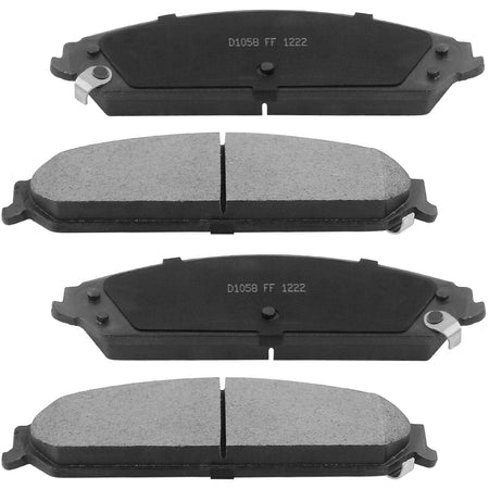 Front Ceramic Brake Pads with Hardware Kits & CLEANER DOT4 FLUID for Chrysler 200 300, Dodge Avenger Caliber Challenger Charger Magnum Low Dust Brake Pad