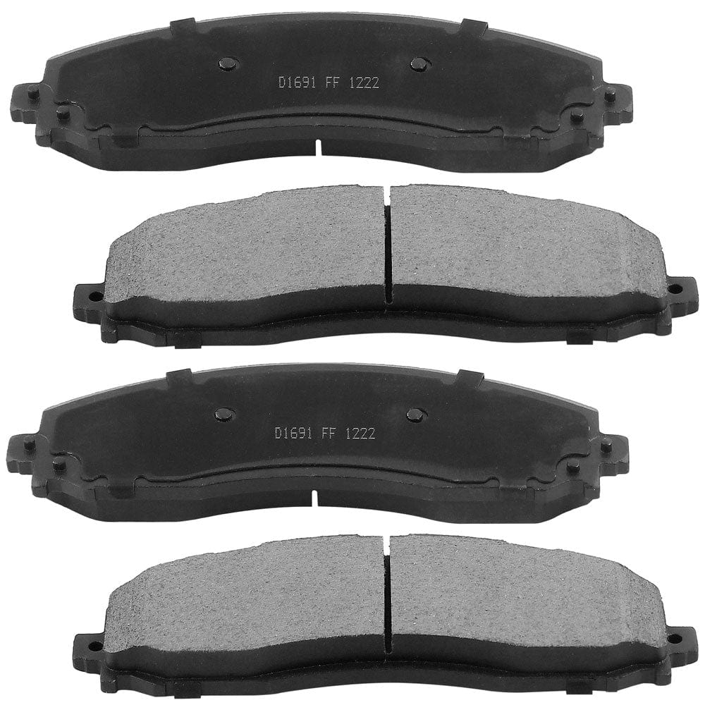 Rear Ceramic Brake Pads w/Hardware Kits Fits forFord F250 F350 F450 Super Duty-Ceramic Low Dust Brake Pad-4 Pack