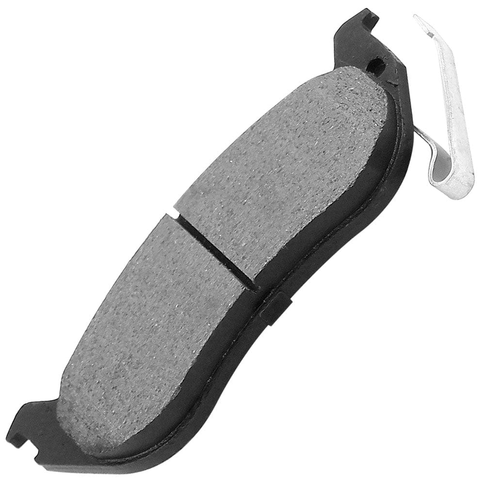 Rear Ceramic Brake Pads w/Hardware Kits Fits for Jeep Liberty 2003-2007, Jeep Wrangler 2003-2006 (All Models)-Ceramic Low Dust Brake Pad-4 Pack