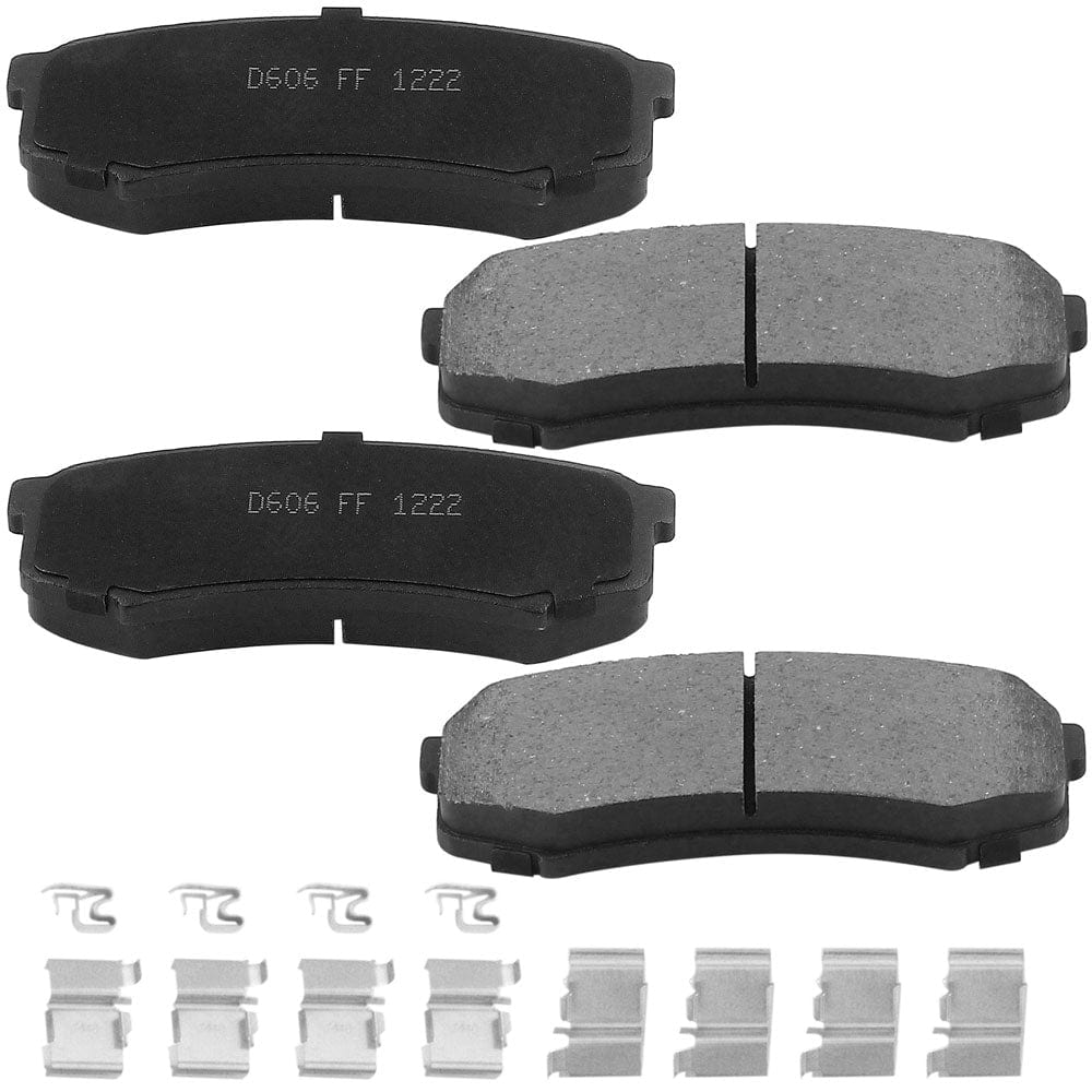 Rear Ceramic Brake Pads w/Hardware Kits Fits for Lexus GX460 GX470 LX450, Toyota 4Runner FJ Cruiser Land Cruiser Sequoia Ceramic Low Dust Brake Pad (All Models)-4 Pack