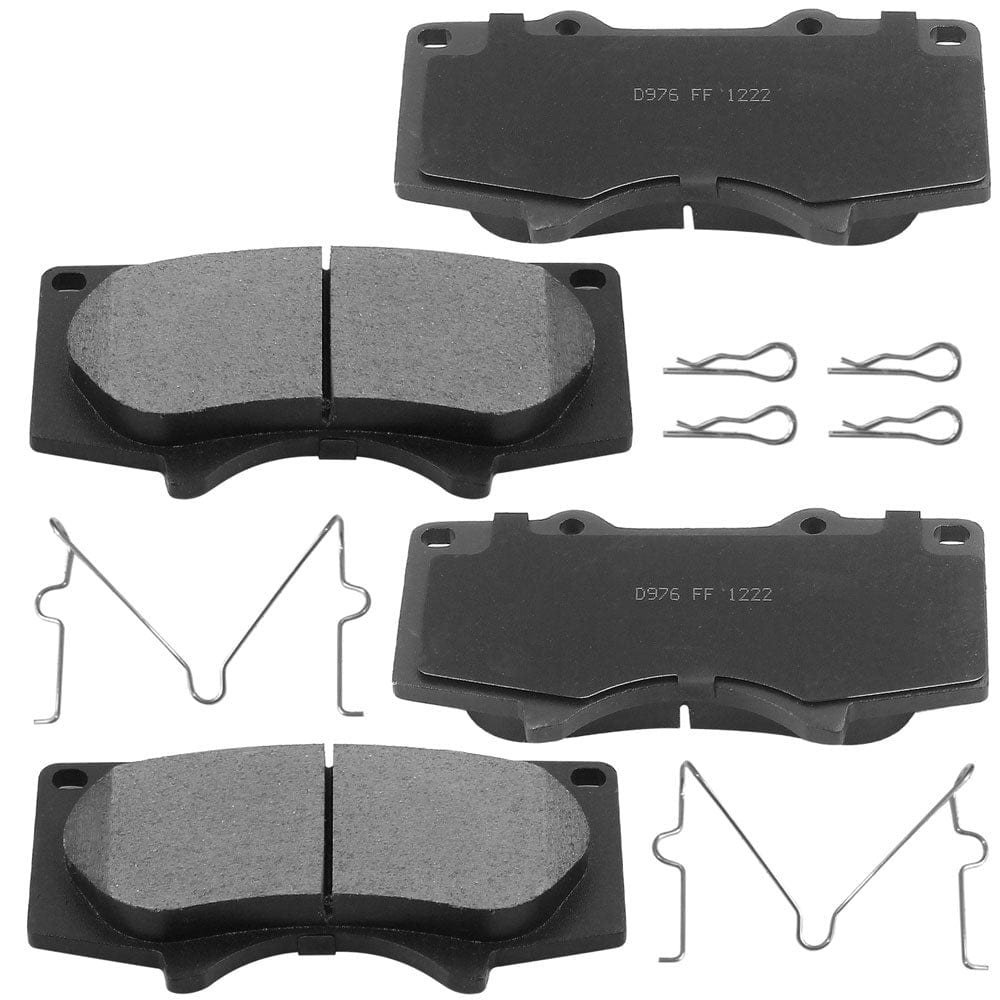 Front Ceramic Brake Pads w/Hardware Kits for Lexus GX460 GX470, Toyota 4Runner Sequoia Tacoma Tundra, Mitsubishi Montero