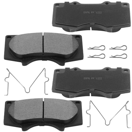 Front Ceramic Brake Pads w/Hardware Kits for Lexus GX460 GX470, Toyota 4Runner Sequoia Tacoma Tundra, Mitsubishi Montero