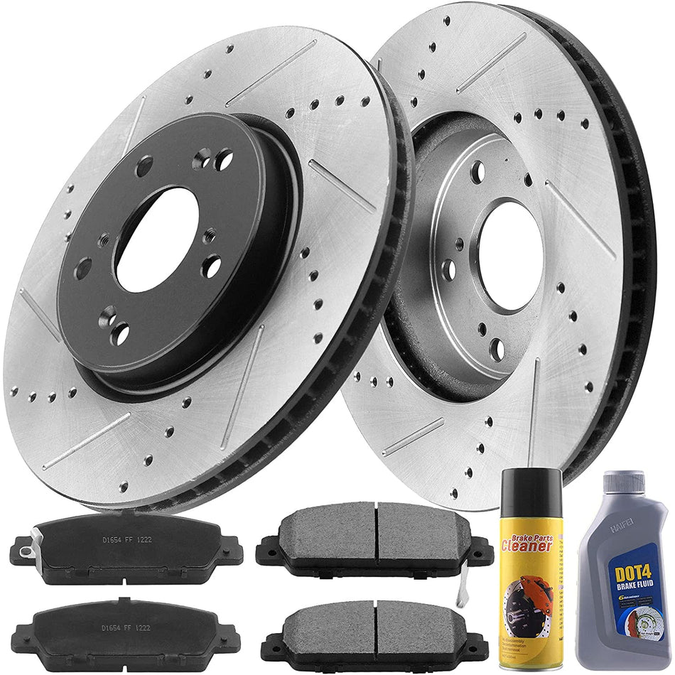 Honda Accord Front Brake Rotors & Pads 12040086 D1654