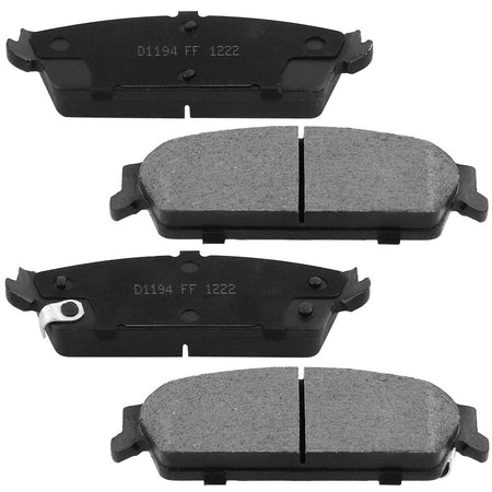 Front Ceramic Brake Pads w/Hardware Kits Fits for Cadillac Escalade ESV EXT, Chevrolet Avalanche Tahoe Suburban Silverado 1500, GMC Sierra 1500 Yukon 1500-Low Dust Brake Pad-4 Pack