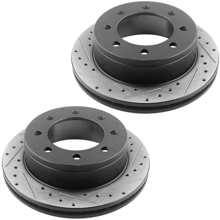 Motorbymotor - Chevrolet Suburban Rear Brake Rotors 55055 Drilled & Slotted