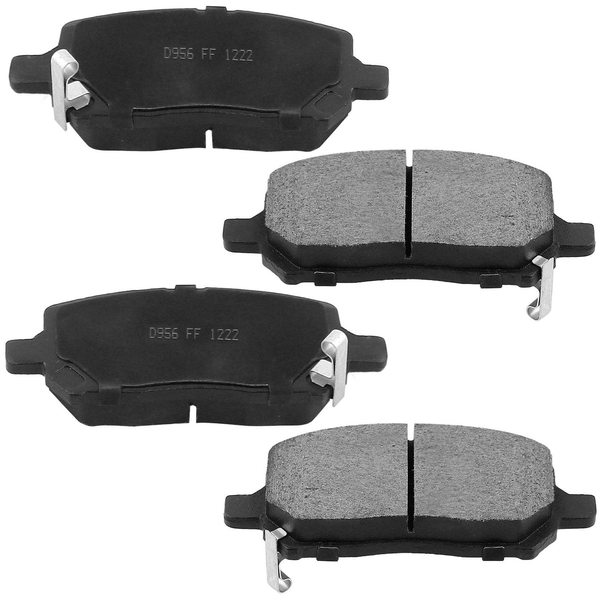 MotorbyMotor Front Brake Rotors 256mm Drilled & Slotted Design Brake Rotor & Brake Pad kit Fit for Chevy Cobalt 2005-2010, Pontiac G5 2007-2008, Saturn Ion 2003-2007