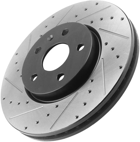Front Drill Slot Brake Rotors & Ceramic Pads for Chevy Equinox Impala Malibu