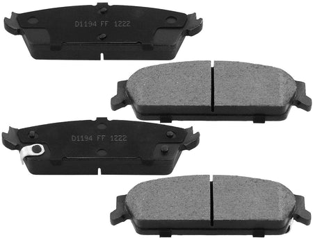 Rear Black Brake Rotors & Brake Pads For Chevy GMC Silverado Sierra 1500 Tahoe