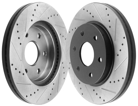Rear Black Brake Rotors & Brake Pads For Chevy GMC Silverado Sierra 1500 Tahoe