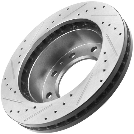 Front E-black coate Brake Rotors Ceramic Pads For Chevy Express GMC Savana