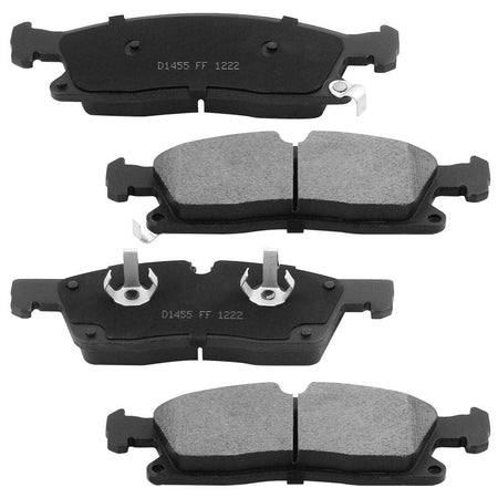 Front Disc Brake Rotors Kit w/Ceramic Brake Pads + Cleaner & Fluid Fit Dodge Durango/Jeep Grand Cherokee (V8 5.7L w/Heavy Duty Brake Kit Only)
