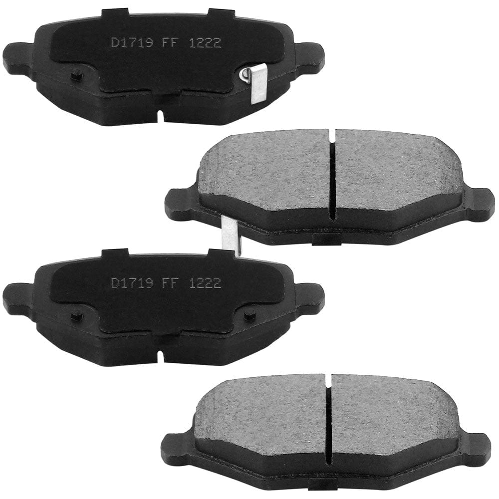 MotorbyMotor Rear Brake Rotors & Brake Pad Kit 305mm Drilled & Slotted Design Including CLEANER DOT4 FLUID Fits for Chrysler Town & Country, Dodge Grand Caravan Journey, Ram C/V, Volkswagen Routan