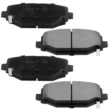 MotorbyMotor Rear Brake Rotors & Brake Pad Kit 328mm Drilled & Slotted Design Fits for Chrysler Town & Country, Dodge Grand Caravan Journey, RAM C/V, Volkswagen Routan