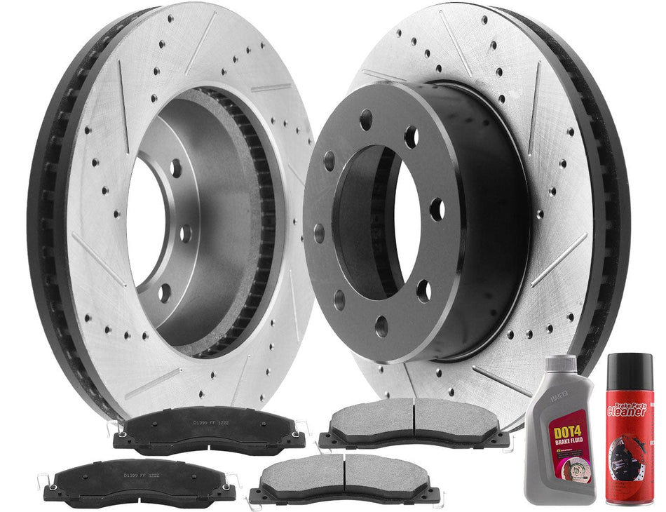 Front Brake Rotor + Brake Pad kit For Dodge Ram 2500 3500 Rotors Brakes