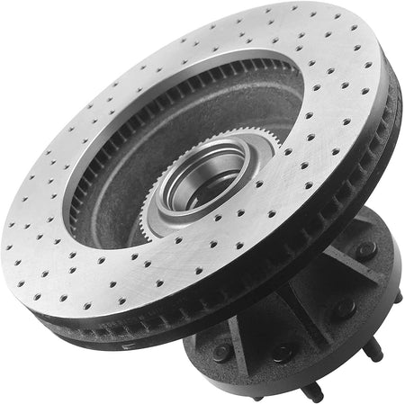 345MM Front E-Coating Brake Rotors + Ceramic Brake Pads For Ford E-350 E-450