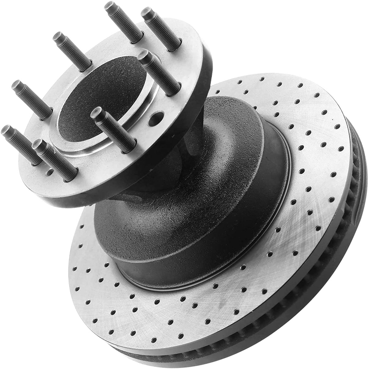 345MM Front E-Coating Brake Rotors + Ceramic Brake Pads For Ford E-350 E-450