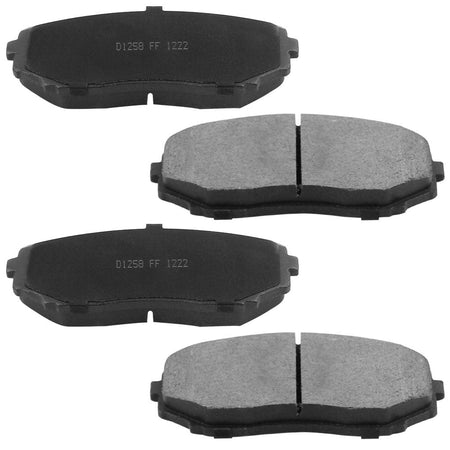 Front Ceramic Brake Pads w/Hardware Kits Fits for Ford Edge, Lincoln MKX, Mazda CX-7 CX-9 (All Models)-Low Dust Brake Pad-4 Pack