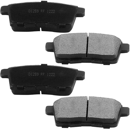 Rear Drilled and Slotted Disc Brake Rotors w/Ceramic Brake Pads Fit for 2007 2008 2009 2010 Ford Edge, 2007-2010 Lincoln MKX, 5 Lugs(Bolts Not Included)