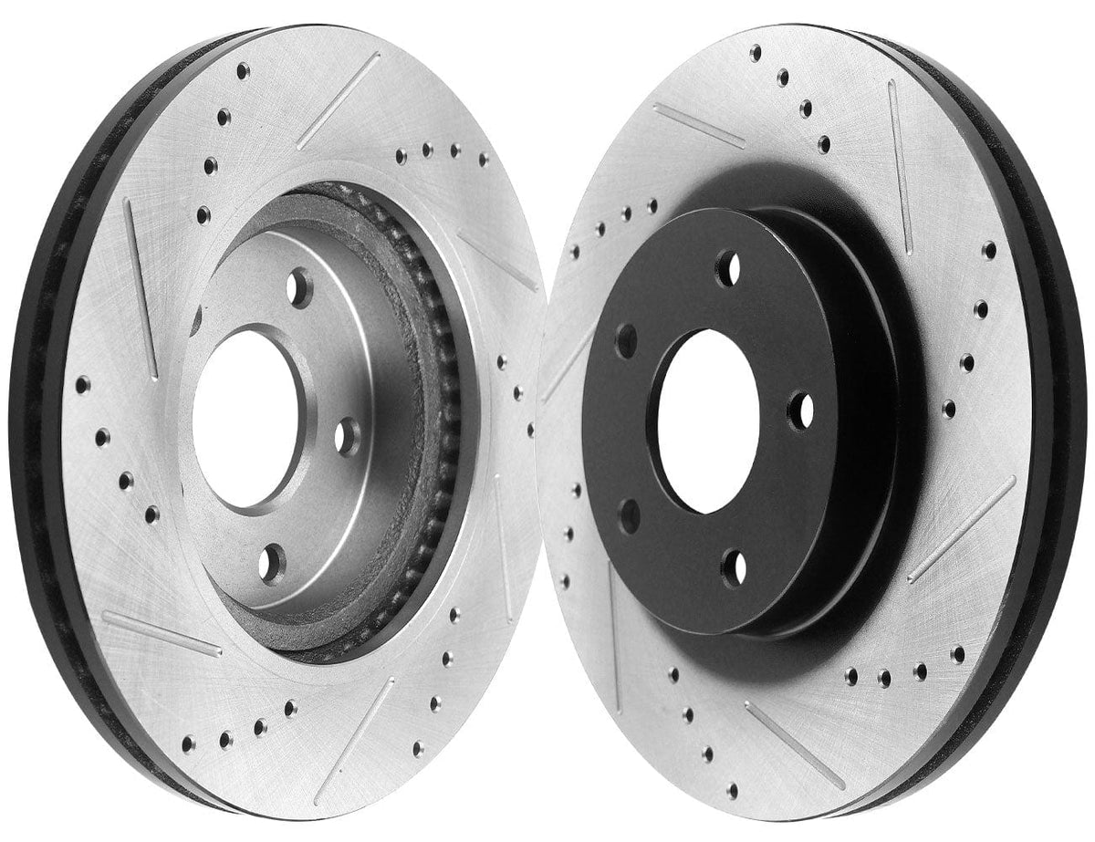 Rear Drilled Brake Rotors + Brake Pads For Ford Edge Explorer Taurus Lincoln MKX