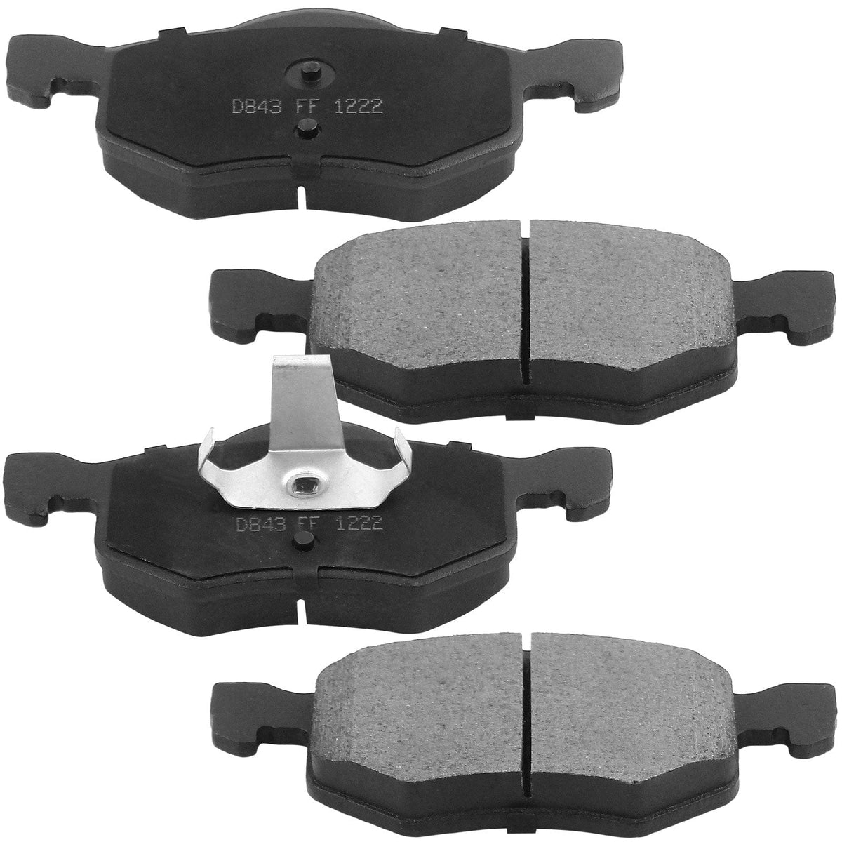 Front Drilled & Slotted Brake Rotors & Ceramic Brake Pads & Cleaner & Fluid Fit for 2000-2007 Ford Escape, 2001-2006 Mazda Tribute, 2005-2007 Mercury Mariner, 5 Lugs(Bolts Not Included)