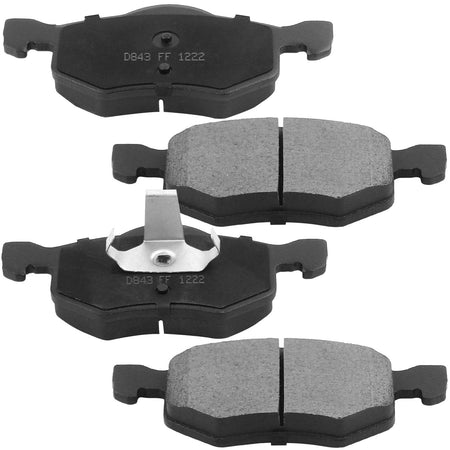 Front Drilled & Slotted Brake Rotors & Ceramic Brake Pads & Cleaner & Fluid Fit for 2000-2007 Ford Escape, 2001-2006 Mazda Tribute, 2005-2007 Mercury Mariner, 5 Lugs(Bolts Not Included)