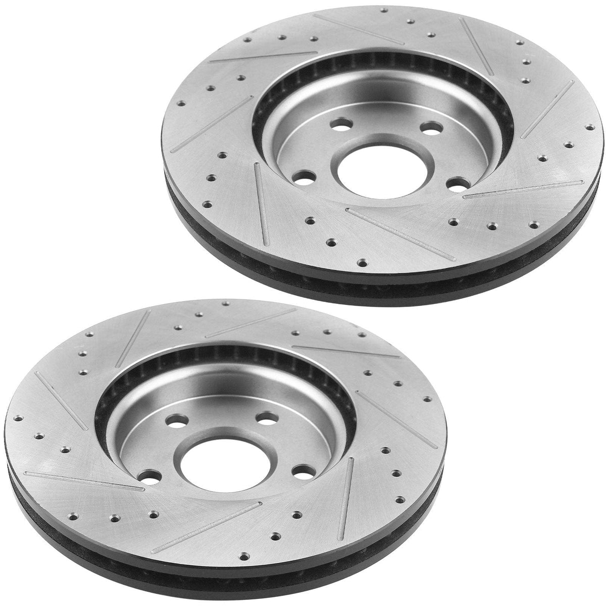 MotorbyMotor Front Brake Rotors 278mm Drilled & Slotted Design Brake Rotor & Brake Pad kit Fits for Ford Escape, Mazda Tribute, Mercury Mariner-with Rear Drum Brakes ONLY