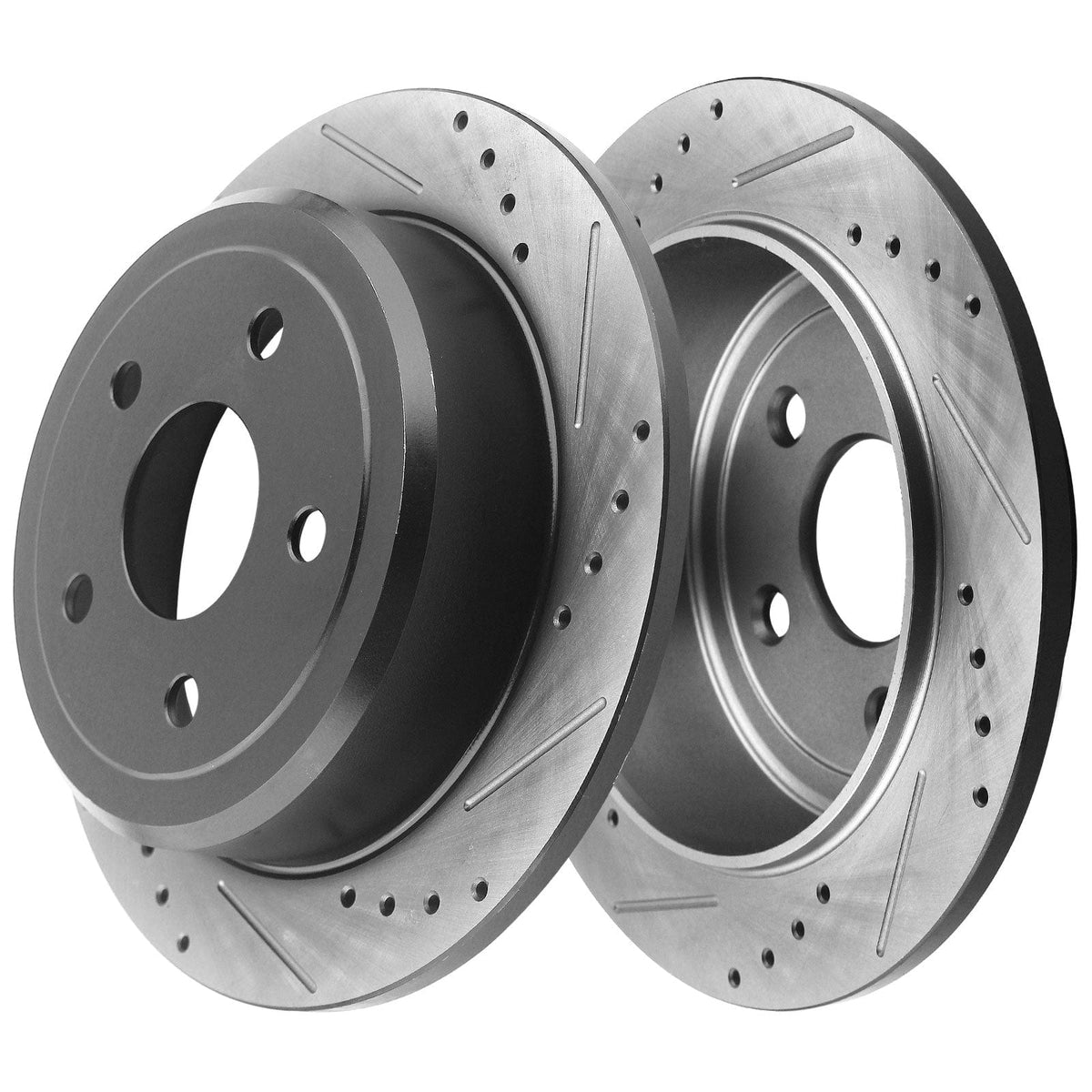 Rear Drilled & Slotted Disc Brake Rotors w/Ceramic Pads Fits for 2002-2005 Ford Explorer, 2002-2005 Mercury Mountaineer-5 Lugs