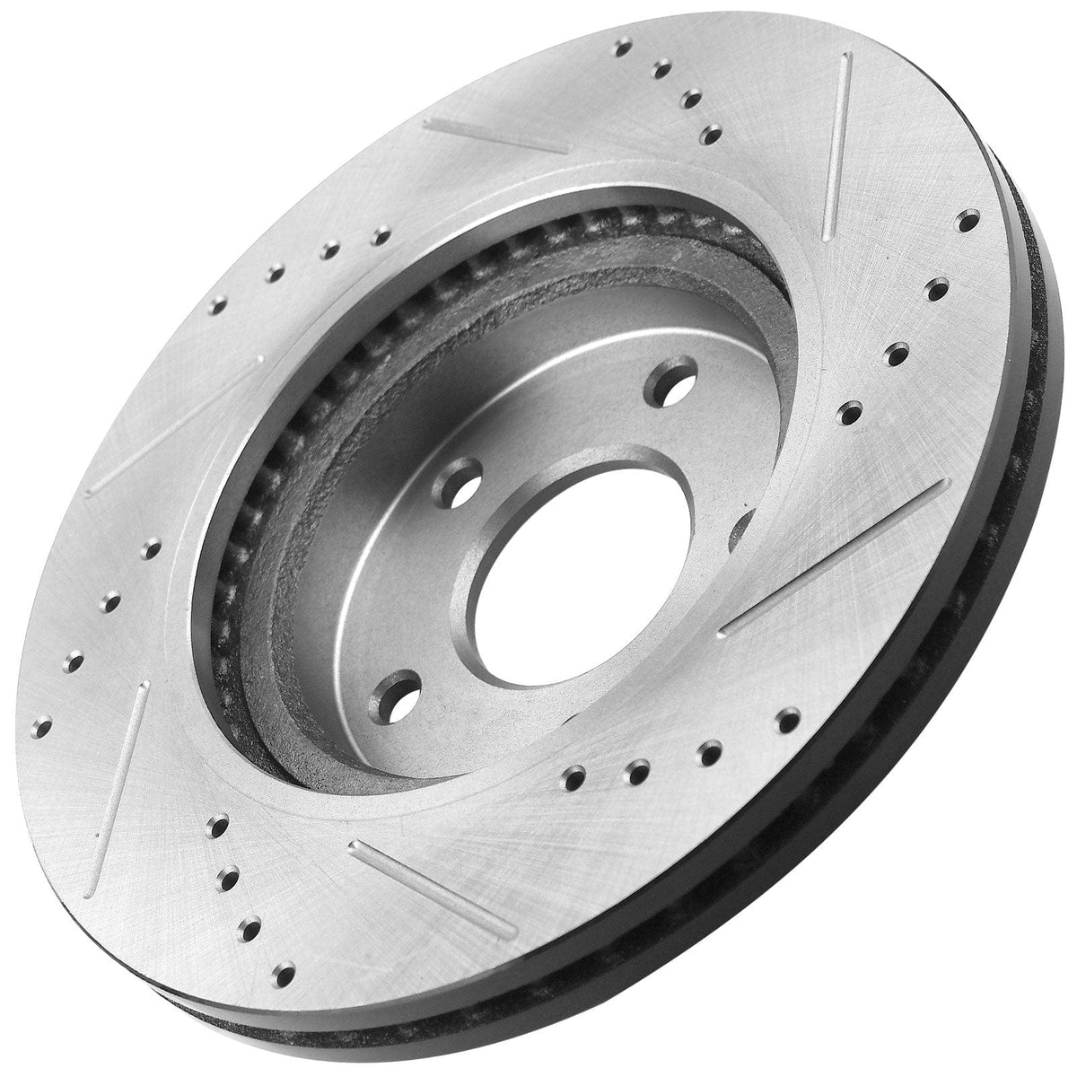 Motorbymotor Front Brake Rotors 308mm Drilled & Slotted Brake Rotor & Brake Pad kit Including CLEANER DOT4 FLUID Fits for Ford F-150 1997 - 2003 (4WD, 5 Lug Wheels ONLY)