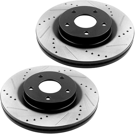 MotorbyMotor Rear Brake Rotors 334mm Drilled & Slotted Brake Rotor & Brake Pad kit Including CLEANER DOT4 FLUID Fits for Ford F-150 Expedition, Lincoln Blackwood Navigator