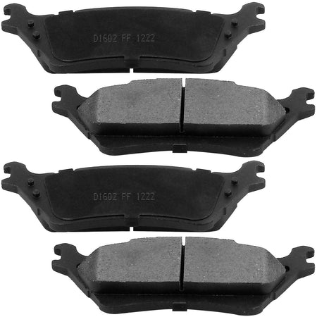 MotorbyMotor Rear Brake Rotors 348.2mm Drilled & Slotted Design Brake Rotor & Brake Pad kit Including CLEANER DOT4 FLUID Fits for Ford F-150 2012-2018 (Manual Parking Brake)