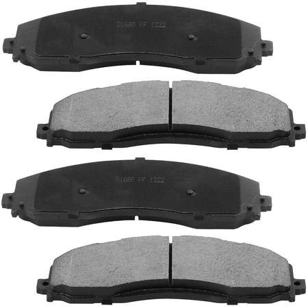 Front Drilled & Slotted Disc Brake Rotors w/Ceramic Pads w/Cleaner & Fluid Fits for 2013-2020 Ford F-250 F-350 Super Duty Pickup