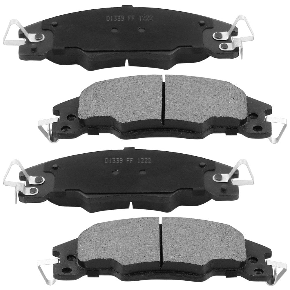 Front Ceramic Brake Pads w/Hardware Kits Fits for Ford Focus 2008-2011-Low Dust Brake Pad-4 Pack