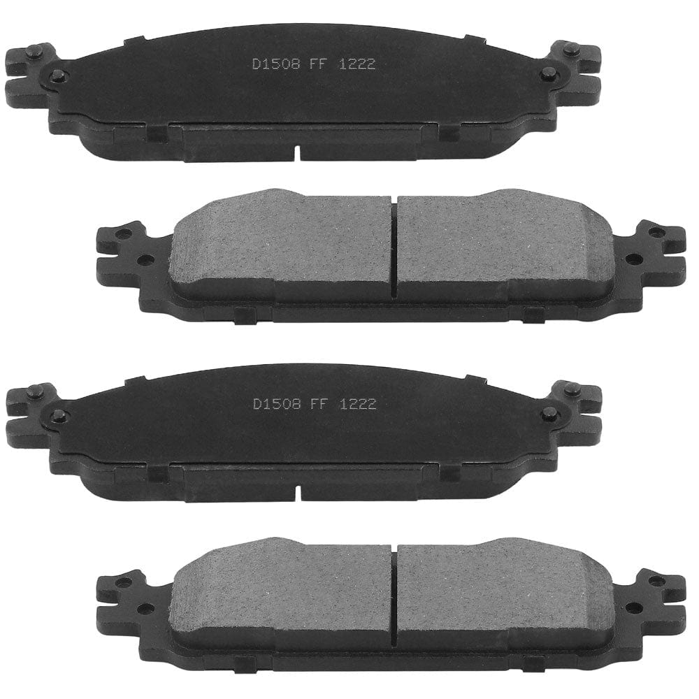 Ford Focus Rear Brake Rotors & Brake Pad Kit 348mm Drilled & Slotted Design Including CLEANER DOT4 FLUID Fits for Ford F-150 2004-2011, Lincoln Mark LT 2006-2008