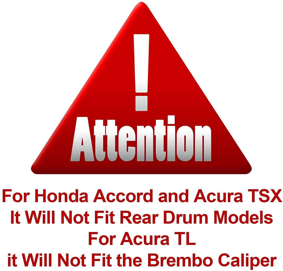 MotorbyMotor Front Brake Rotors & Brake Pad Kit 300mm Drilled & Slotted Design Fits for Acura TSX, Acura TL, Honda Accord