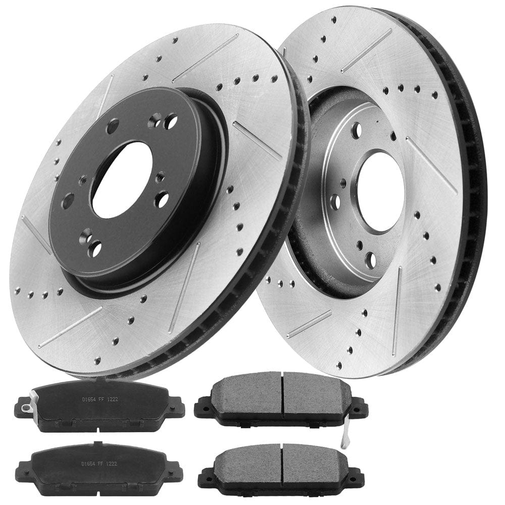 MotorbyMotor Front 292mm Brake Rotors & Brake Pad Kit for Honda Accord